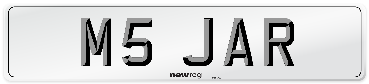 M5 JAR Number Plate from New Reg
